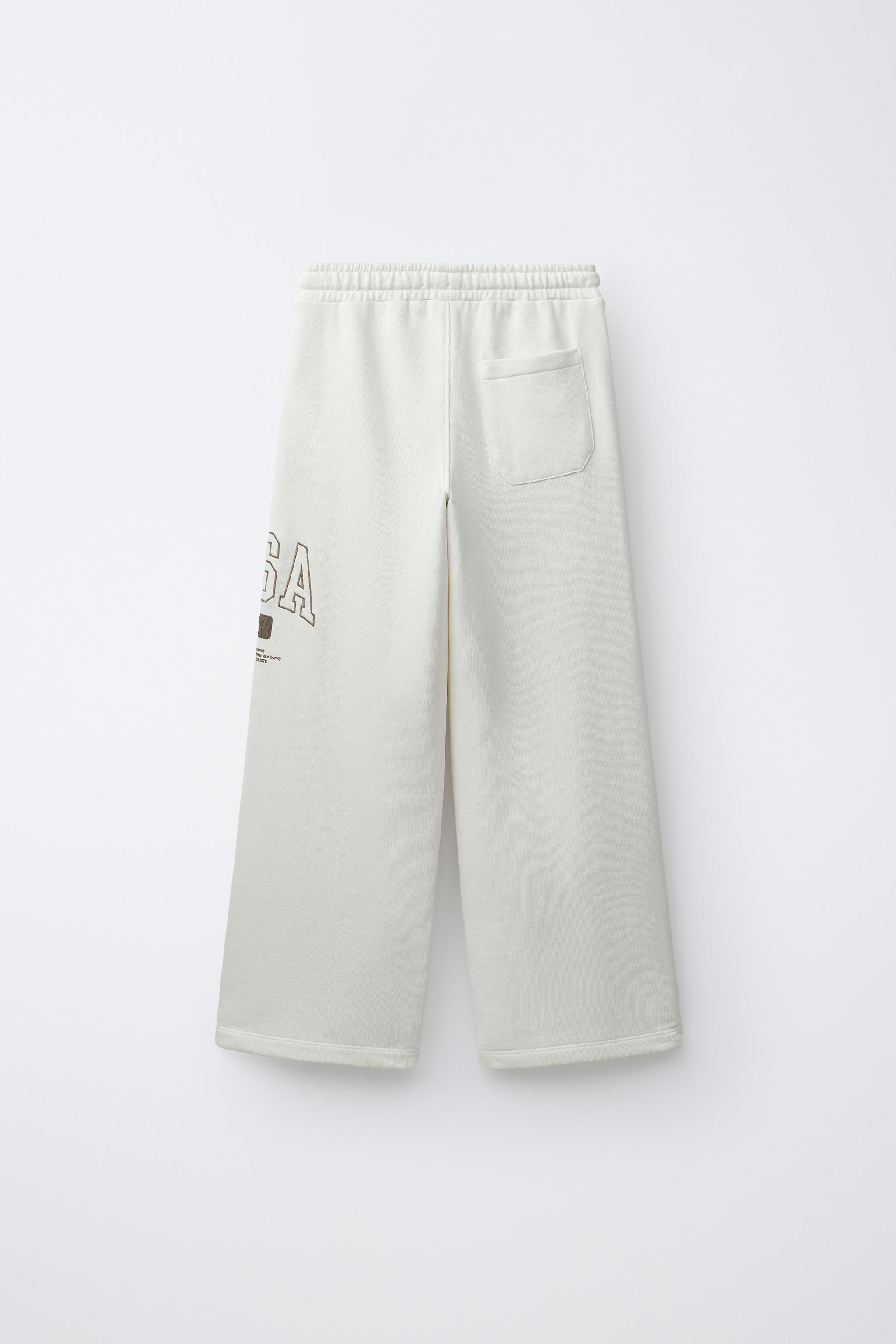 WIDE LEG PLUSH JOGGING PANTS